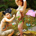 bodypaint nude pregnant 3