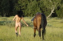 Horse riding nude modele 20