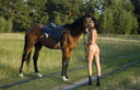 Horse riding nude modele 6