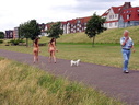 2 nude girls on bicycle and with dog 48