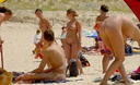 nudists group on beach 259