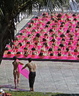 Women on pink rafts John Van Beekum