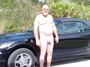 nude man danny with car