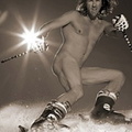 nude naked neige ski
