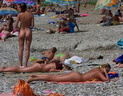nudists group on beach 178