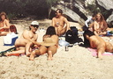 nudists group on beach