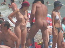 nudists group on beach 213