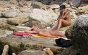 nudists group on beach 227
