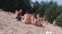 nudists group on beach 228
