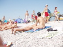 nudists group on beach 230