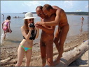 nudists group on beach 237