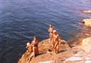 nudists group on beach 256