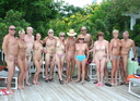 nudists group on beach MassNudity6