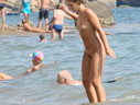 nudists group on beach beach nudists group 3