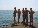 nudists group on beach nc47